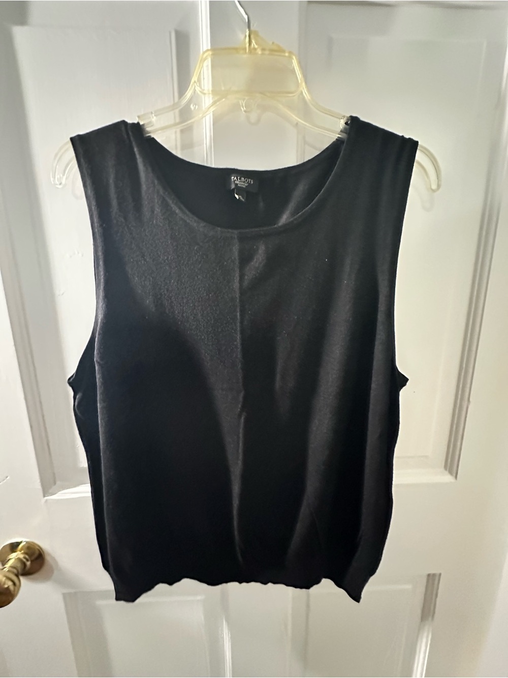 Talbots Black Sleeveless Knit Shell Top